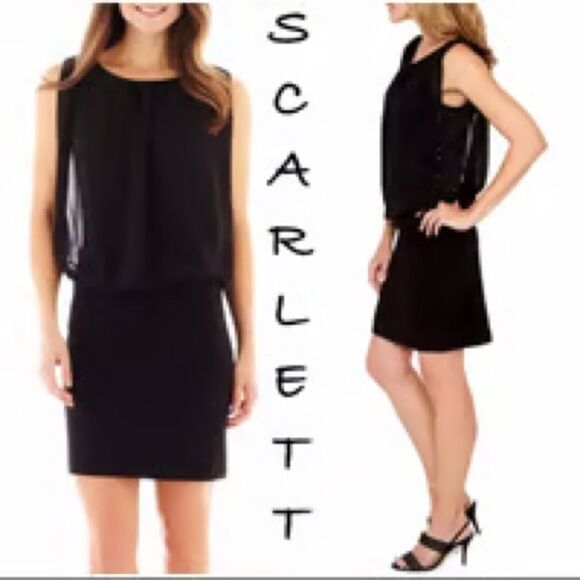 SCARLETT Black Cocktail Dress size 10 NWT - Picture 1 of 11